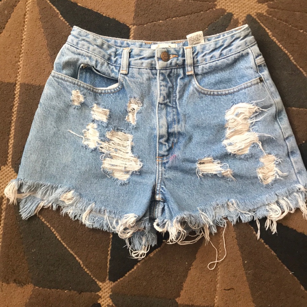 Ripped Jean Shorts